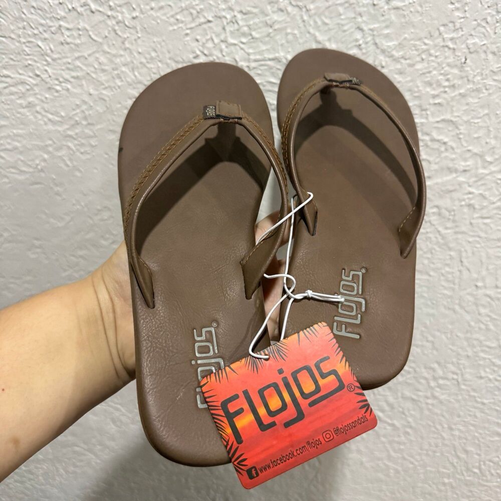 Brown Flojos Flip Flops size 8